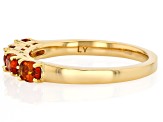 Madeira Citrine With Yellow Prazana® Lab-Grown Diamonds 18k Yellow Gold Over Silver Ring 0.60ctw
