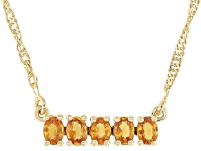 Yellow Sapphire 18k Yellow Gold Over Sterling SIlver Necklace 0.99ctw
