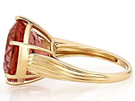 Color Change Zandrite(R) 18k Yellow Gold Over Sterling Silver Solitaire Ring 12.75ct