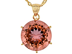 Color Change Zandrite(R) 18k Yellow Gold Over Sterling Silver Solitaire Pendant With Chain 12.75ct