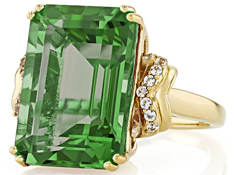 Color Change Zandrite(R) 18k Yellow Gold Over Sterling Silver Ring 16.02ctw