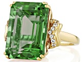 Color Change Zandrite(R) 18k Yellow Gold Over Sterling Silver Ring 16.02ctw