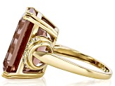 Color Change Zandrite(R) 18k Yellow Gold Over Sterling Silver Ring 16.02ctw