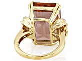 Color Change Zandrite(R) 18k Yellow Gold Over Sterling Silver Ring 16.02ctw