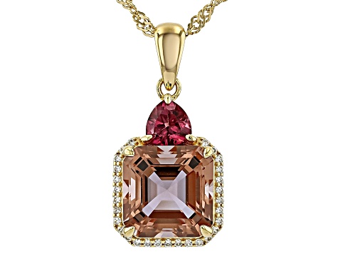 Color Change Zandrite(R) 18K Yellow Gold Over Silver Pendant With Chain 4.00ctw