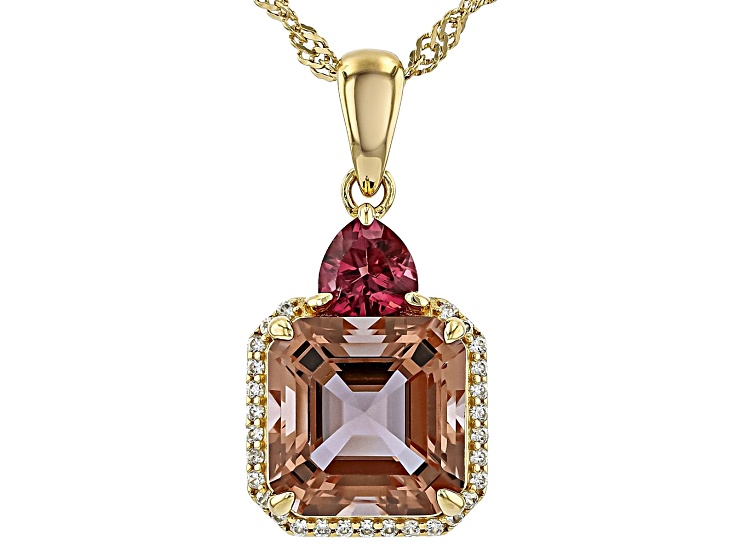 Color Change Zandrite(R) 18K Yellow Gold Over Silver Pendant With Chain 4.00ctw