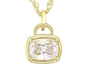 Strontium Titanate 18k Yellow Gold Over Sterling Silver Pendant With Chain 1.95ct