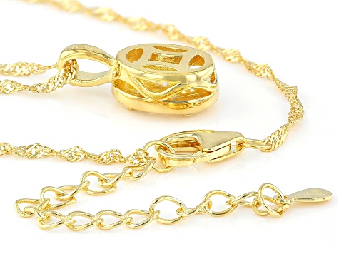 Strontium Titanate 18k Yellow Gold Over Sterling Silver Pendant