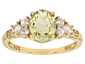 Sillimanite 18k Yellow Gold Over Sterling Silver Ring 2.36ctw