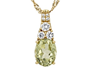 Yellow Silimanite 18k Yellow Gold Over Sterling Silver Pendant With Chain 2.03ctw