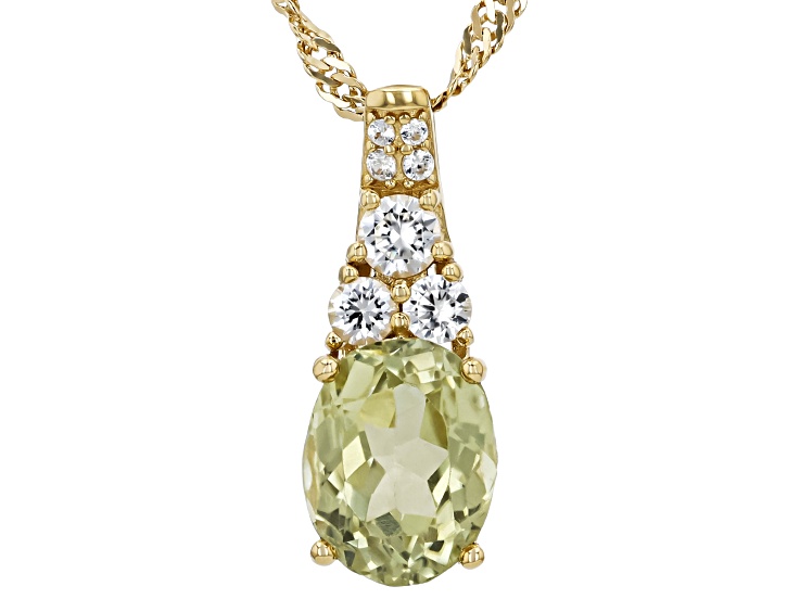 Yellow Sillimanite 18k Yellow Gold Over Sterling Silver Pendant With Chain 2.03ctw