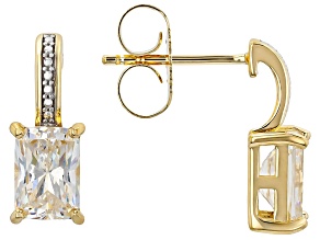 Strontium Titanate 18k Yellow Gold Over Sterling Silver Earrings 2.55ctw