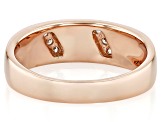 Purple Composite Mohave Kingman Turquoise 18k Rose Gold Over Silver Band Ring 0.08ctw
