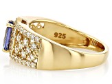 Tanzanite 18k Yellow Gold Over Sterling Silver Ring 1.37ctw