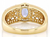 Tanzanite 18k Yellow Gold Over Sterling Silver Ring 1.37ctw