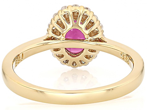 Grape Color Rhodolite 18k Yellow Gold Over Sterling Silver Ring 1.51ctw