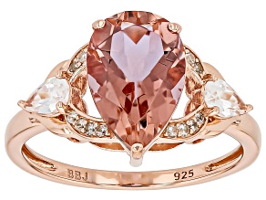 Color Change Zandrite(R) 18k Rose Gold Over Sterling Silver Ring 4.17ctw