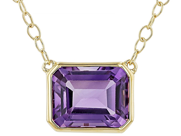 Canela Amethyst 18k Yellow Gold Over Sterling Silver Necklace 2.89ct