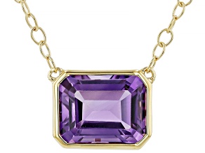 Canela Amethyst 18k Yellow Gold Over Sterling Silver Necklace 2.89ct