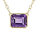 Canela Amethyst 18k Yellow Gold Over Sterling Silver Necklace 2.89ct