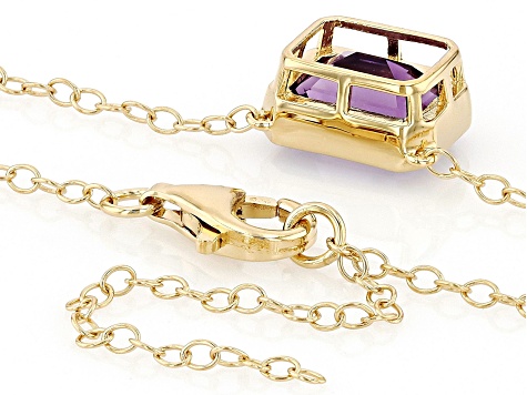 Canela Amethyst 18k Yellow Gold Over Sterling Silver Necklace 2.89ct