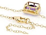 Canela Amethyst 18k Yellow Gold Over Sterling Silver Necklace 2.89ct