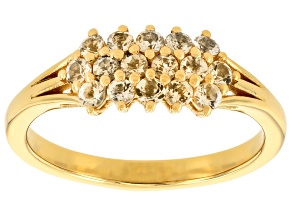 Orange Imperial Topaz 18k Yellow Gold Over Sterling Silver Ring 0.40ctw