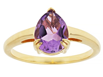 Picture of Purple Canela Amethyst 18k Yellow Gold Over Sterling Silver Ring 1.42ct
