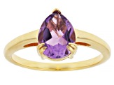 Purple Canela Amethyst 18k Yellow Gold Over Sterling Silver Ring 1.42ct