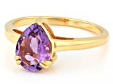 Purple Canela Amethyst 18k Yellow Gold Over Sterling Silver Ring 1.42ct