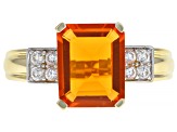 Orange Mexican Fire Opal 14k Yellow Gold Ring 1.92ctw