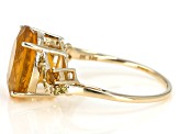 Orange Mexican Fire Opal 14k Yellow Gold Ring 3.28ctw