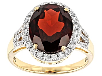 Picture of Red Garnet 14k Yellow Gold Ring 4.83ctw