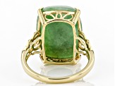 Green Jadeite 14k Yellow Gold Ring