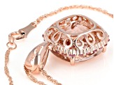 Peach Cor-de-Rosa™ Morganite 14k Rose Gold Pendant With Chain. 9.45ctw