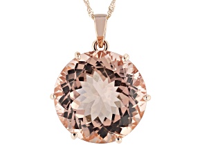 Peach Cor-De-Rosa Morganite™ 14k Rose Gold Pendant With Chain