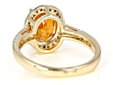 Orange Mandarin Garnet 14k Yellow Gold Ring 2.45ctw