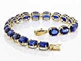 Blue Kyanite 14k Gold Tennis Bracelet. 27.71ctw