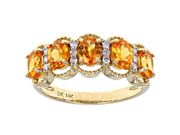 Picture of Orange Mandarin Garnet 14k Yellow Gold Ring 1.80ctw