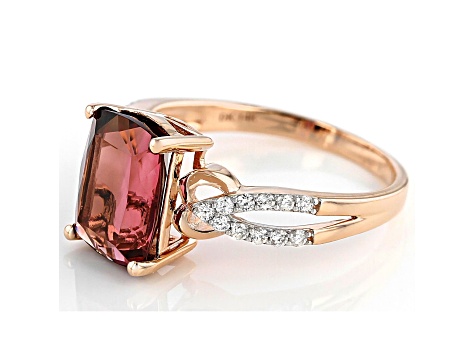 Pink Tourmaline 14k Rose Gold Ring 2.60ctw