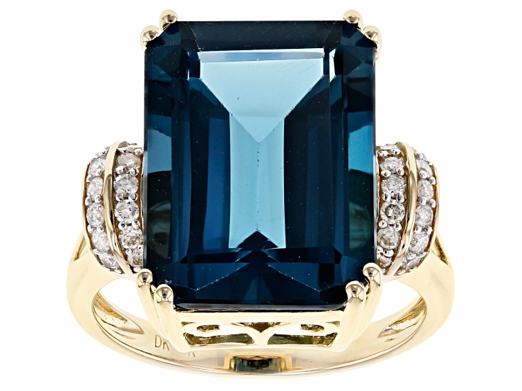 London Blue Topaz 14k Yellow Gold Ring 11.97ctw - WPG316 | JTV