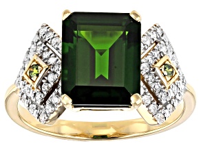 Green Chrome Diopside 14k Yellow Gold Ring 2.93ctw
