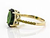 Green Chrome Diopside 14k Yellow Gold Ring 3.52ctw