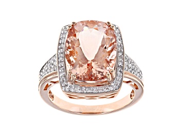 Picture of Peach Morganite 14k Rose Gold Ring 5.78ctw