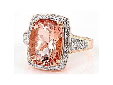 Peach Morganite 14k Rose Gold Ring 5.78ctw - WPG468 | JTV.com