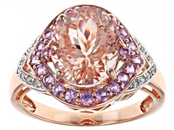Picture of Peach Cor-de-Rosa Morganite 14k Rose Gold Ring 3.69ctw