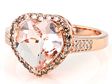 Peach Morganite 14k Rose Gold Ring 2.70ctw