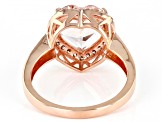 Peach Morganite 14k Rose Gold Ring 2.70ctw