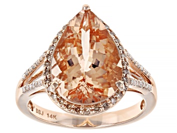 Picture of Peach Cor-de-Rosa Morganite 14k Rose Gold Ring 4.69ctw