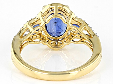 Blue Kyanite 14k Yellow Gold Ring 2.74ctw